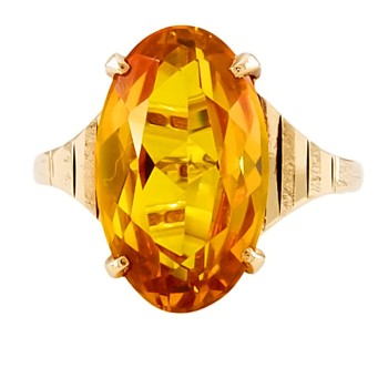 9ct gold Citrine Ring size K